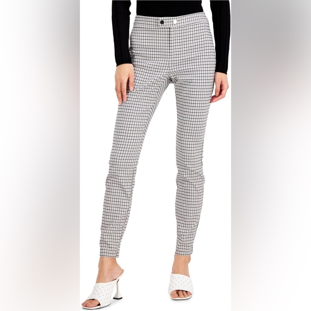 INC International Concepts‎ Black and White Houndstooth Pants /Leggings Size 2